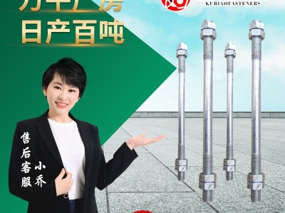 廠家供應(yīng)雙頭螺栓 熱鍍鋅化工雙頭螺絲 10.9級高強雙頭螺桿