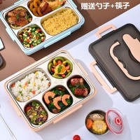 304不銹鋼便當盒飯盒食品級午餐盒學生上班族便攜輕食式廠 家批發