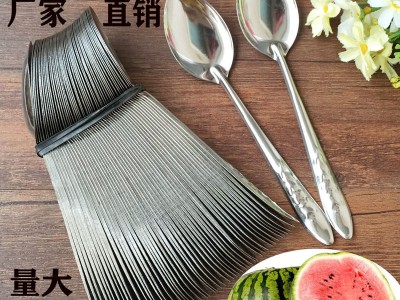 批發不銹鋼商用小勺子調羹匙湯勺長柄勺水果薄勺挖西瓜勺西瓜鐵勺